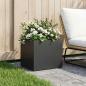 Preview: ARDEBO.de - Garten-Pflanzgefäß Schwarz 40 x 30 x 30 cm Kaltgewalzter Stahl