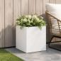 Preview: ARDEBO.de - Garten-Pflanzgefäß Weiß 20 x 20 x 20 cm Kaltgewalzter Stahl