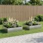 Preview: ARDEBO.de - Garten-Pflanzgefäß 2 stk. Silber 80 x 80 x 30 cm