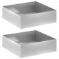 Preview: Garten-Pflanzgefäß 2 stk. Silber 80 x 80 x 30 cm