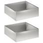 Preview: Garten-Pflanzgefäß 2 stk. Silber 60 x 60 x 20 cm Edelstahl