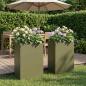 Preview: ARDEBO.de - Garten-Pflanzgefäß 2 stk. Olivgrün 50 x 40 x 75 cm