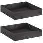 Preview: Garten-Pflanzgefäß 2 stk. Schwarz 80 x 80 x 20 cm