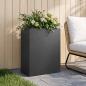 Preview: ARDEBO.de - Garten-Pflanzgefäß Schwarz 40 x 20 x 40 cm Kaltgewalzter Stahl