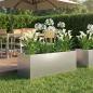 Preview: ARDEBO.de - Garten-Pflanzgefäß Silber 60 x 20 x 20 cm Verzinkter Stahl