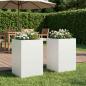 Preview: ARDEBO.de - Garten-Pflanzgefäß 2 stk. Weiß 50 x 50 x 75 cm