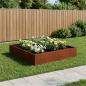 Preview: ARDEBO.de - Garten-Pflanzgefäß Rostoptik 80 x 80 x 20 cm Wetterfeststahl
