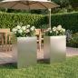 Preview: ARDEBO.de - Garten-Pflanzgefäß 2 stk. Silber 40 x 30 x 75 cm Edelstahl