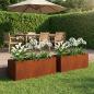 Preview: ARDEBO.de - Garten-Pflanzgefäß 2 stk. Rostoptik 100 x 30 x 30 cm