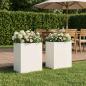 Preview: ARDEBO.de - Garten-Pflanzgefäß 2 stk. Weiß 40 x 30 x 40 cm