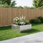 Preview: ARDEBO.de - Garten-Pflanzgefäß Silber 100 x 100 x 40 cm Verzinkter Stahl