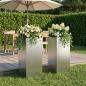 Preview: ARDEBO.de - Garten-Pflanzgefäß 2 stk. Silber 20 x 20 x 50 cm