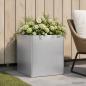 Preview: ARDEBO.de - Garten-Pflanzgefäß Silber 25 x 25 x 25 cm Verzinkter Stahl