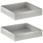 Preview: Garten-Pflanzgefäß 2 stk. Silber 80 x 80 x 20 cm Edelstahl