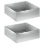 Preview: Garten-Pflanzgefäß 2 stk. Silber 40 x 40 x 20 cm