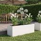 Preview: ARDEBO.de - Garten-Pflanzgefäß Weiß 60 x 20 x 20 cm Kaltgewalzter Stahl