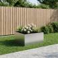 Preview: ARDEBO.de - Garten-Pflanzgefäß Silber 100 x 100 x 40 cm Edelstahl