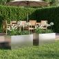 Preview: ARDEBO.de - Garten-Pflanzgefäß 2 stk. Silber 100 x 50 x 50 cm Edelstahl