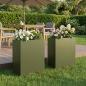 Preview: ARDEBO.de - Garten-Pflanzgefäß 2 stk. Olivgrün 40 x 20 x 40 cm