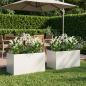 Preview: ARDEBO.de - Garten-Pflanzgefäß 2 stk. Weiß 100 x 50 x 50 cm