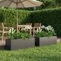 Preview: ARDEBO.de - Garten-Pflanzgefäß 2 stk. Schwarz 80 x 30 x 30 cm