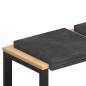 Preview: Bankkissen 2 stk. Plüschcord Dunkelgrau Tiefe 35 cm