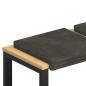 Preview: Bankkissen 4 stk. Plüschcord Anthrazit Tiefe 35 cm