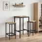 Preview: ARDEBO.de - Bartisch 52 x 52 x 90 cm Holzwerkstoff Sonoma-Eiche