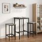 Preview: ARDEBO.de - Bartisch 52 x 52 x 110 cm Holzwerkstoff Sonoma-Grau
