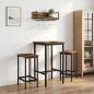 Preview: ARDEBO.de - Bartisch 52 x 52 x 90 cm Holzwerkstoff Altholz Rechtwinklig