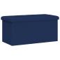 Preview: Klappbare Aufbewahrungsbank Blau 180 kg 80 L 77 x 38 x 38 cm