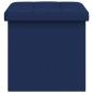 Preview: Klappbare Aufbewahrungsbank Blau 180 kg 80 L 77 x 38 x 38 cm