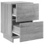 Preview: Nachttisch Sonoma-Grau 33,5 x 34,5 x 50 cm Holzwerkstoff