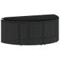 Preview: Gartenbett mit Sonnenschirm Poly Rattan Schwarz