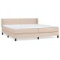 Preview: Boxspringbett Matratze Cappuccino-Braun 200x200cm Kunstleder