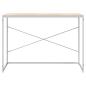 Preview: Computertisch Weiß und Eiche-Optik 110x60x70 cm Holzwerkstoff