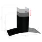 Preview: Dunstabzugshaube Wandmontage Edelstahl 756 m³/h 90 cm Schwarz