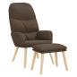 Preview: Relaxsessel mit Hocker Taupe Stoff