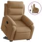 Preview: Relaxsessel mit Aufstehhilfe Braun Samt