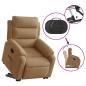 Preview: Relaxsessel mit Aufstehhilfe Braun Samt