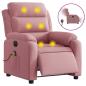 Preview: Massagesessel Elektrisch Rosa Samt