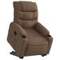 Preview: Massagesessel mit Aufstehhilfe Braun Stoff