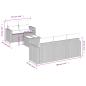 Preview: 6-tlg. Garten-Sofagarnitur mit Kissen Beige Poly Rattan