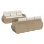 Preview: 7-tlg. Garten-Sofagarnitur mit Kissen Beige Poly Rattan