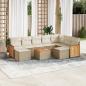Preview: ARDEBO.de - 10-tlg. Garten-Sofagarnitur mit Kissen Beige Poly Rattan