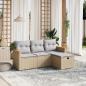 Preview: ARDEBO.de - Patio Sofa Set 3-Sitzer Beige and Grey