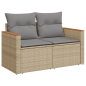 Preview: Patio Sofa Set 3-Sitzer Beige and Grey