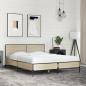 Preview: ARDEBO.de - Bettgestell Sonoma-Eiche 135x190 cm Holzwerkstoff und Metall