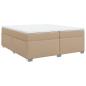 Preview: Boxspringbett Matratze Cappuccino-Braun 200x200cm Kunstleder