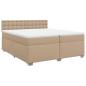 Preview: Boxspringbett Matratze Cappuccino-Braun 200x200cm Kunstleder